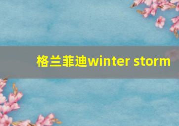 格兰菲迪winter storm